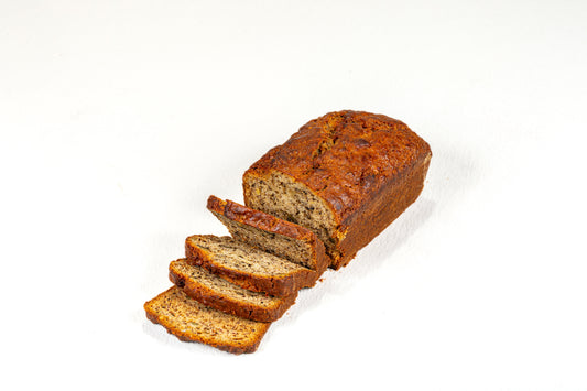 Baked Plain Banana Loaf made with organic banana